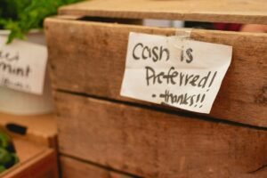 Cash is preferred written on a box (showing cash isa rates in the summer)